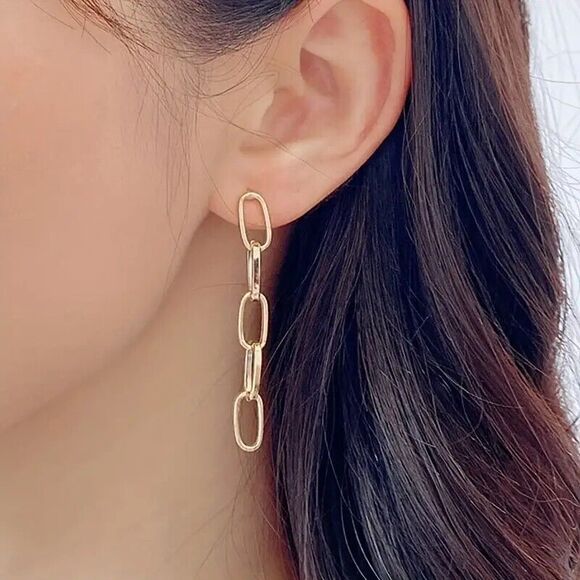 Beautiful Link Dangle Earrings - Picture 1 of 4
